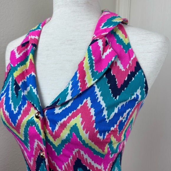 Lilly Pulitzer Sherlynn Hearts a Flutter Pink
Chevron Fit and Flare Dress Size 0 - Picture 3 of 11